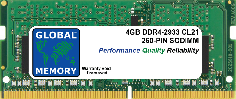 4GB DDR4 2933MHz PC4-23400 260-PIN SODIMM MEMORY RAM FOR TOSHIBA LAPTOPS/NOTEBOOKS 4GB DDR4 2933MHz PC4-23400 260-PIN SODIMM MEMORY RAM FOR TOSHIBA LAPTOPS/NOTEBOOKS